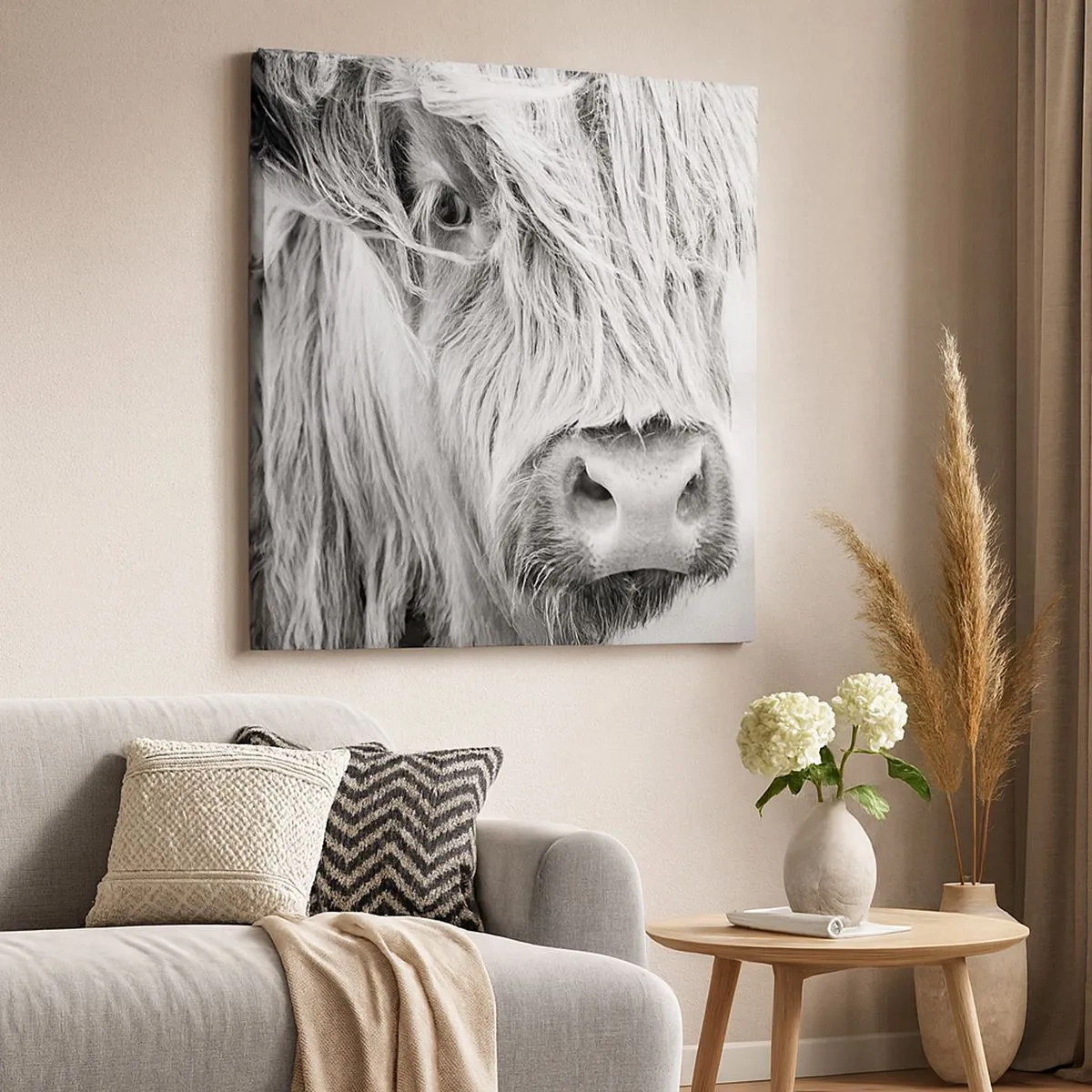 Canvastavla - Bild på duk - Skotsk vildhet - 30x30 cm