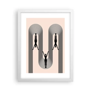 Affisch i vit ram - Upp och ner - 30x40 cm