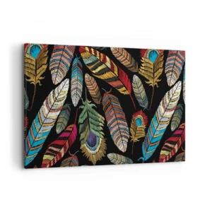 Canvastavla - Bild på duk - Fågelkarneval - 120x80 cm
