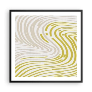 Affisch i svart ram - Komposition med en mjuk böjning - 60x60 cm