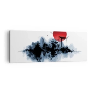 Canvastavla - Bild på duk - Japansk utsikt - 140x50 cm