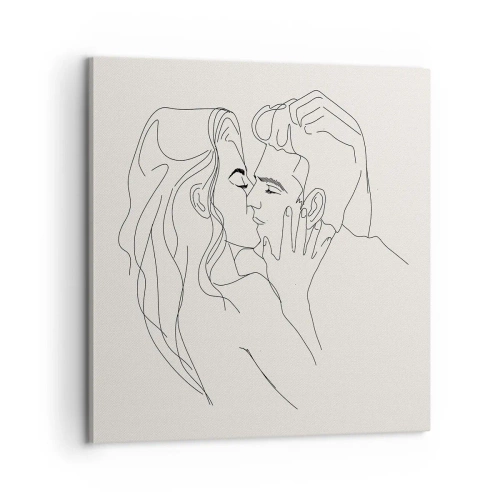 Canvastavla - Bild på duk - I kärlekens famn - 60x60 cm