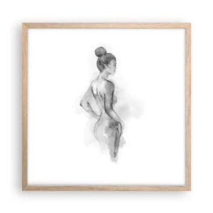 Affisch i ram av ljusek - Vacker som målandet - 50x50 cm