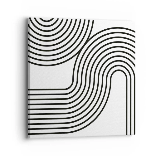 Canvastavla - Bild på duk - På en kurva - 40x40 cm