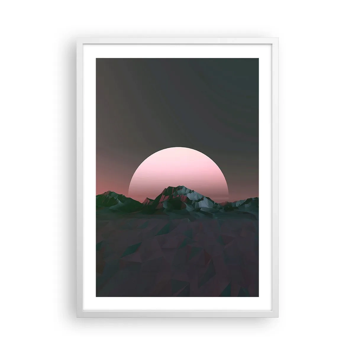 Affisch i vit ram - I den granliggande galaxen - 50x70 cm