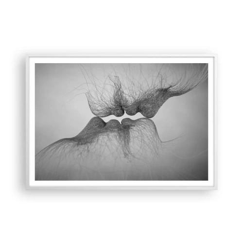 Affisch i vit ram - Vindens kyss - 100x70 cm