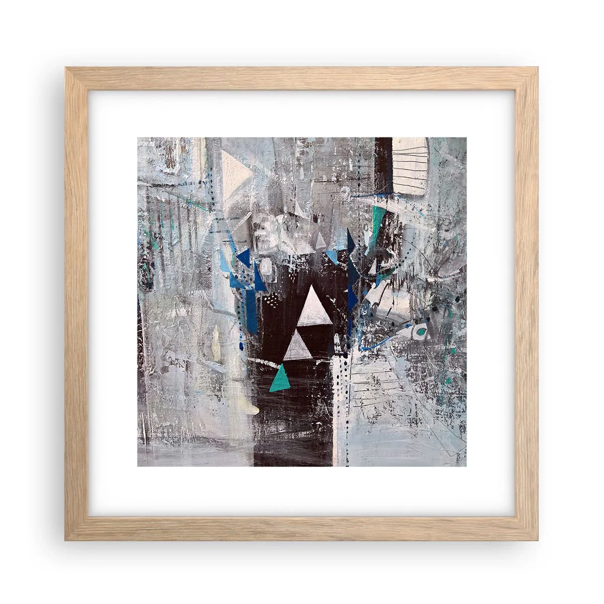 Affisch i ram av ljusek - Trianglarnas överordnade ordning - 30x30 cm
