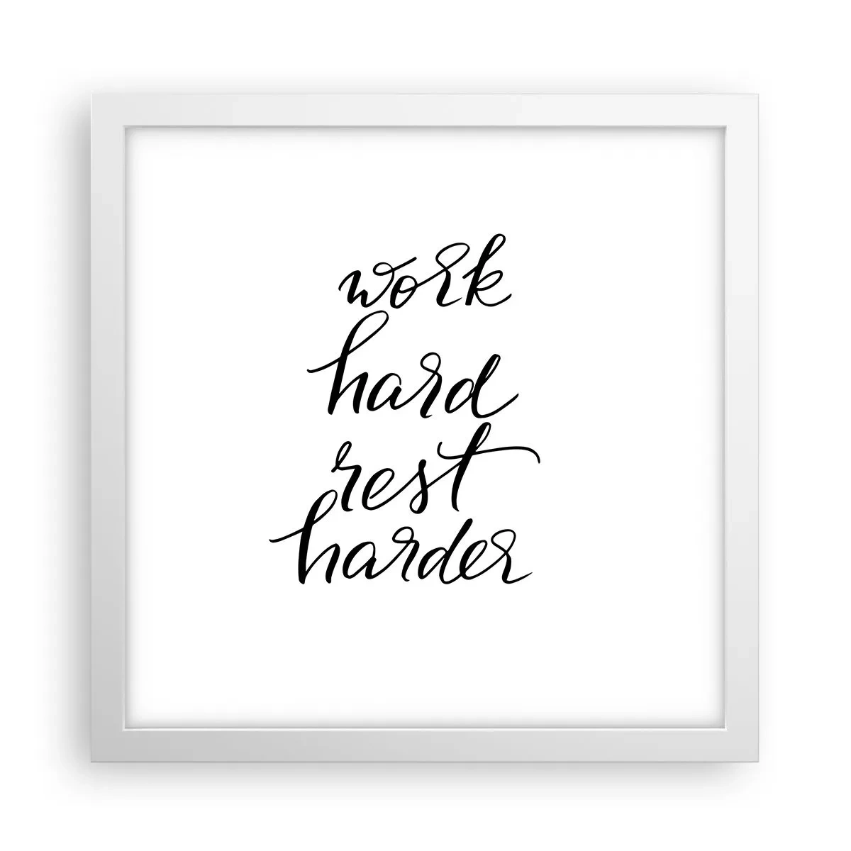 Affisch i vit ram - Livsbalans - 30x30 cm