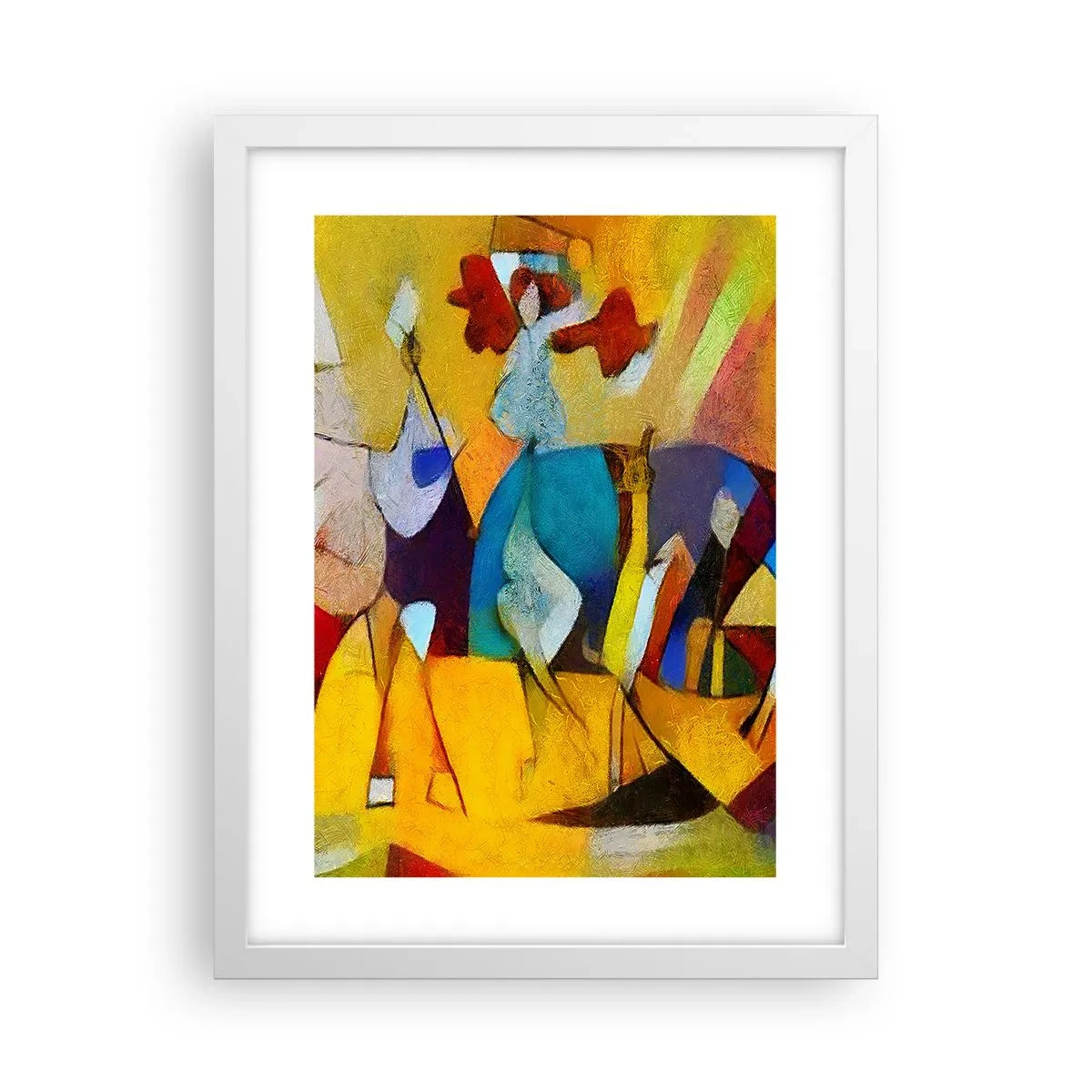 Affisch i vit ram - Sol - liv -glädje - 30x40 cm