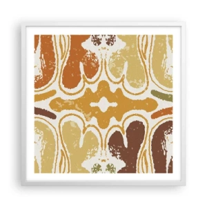 Affisch i vit ram - Sentimental abstraktion - 60x60 cm