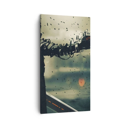 Canvastavla - Bild på duk - Dödlig vapen - din egen Terminator - 45x80 cm