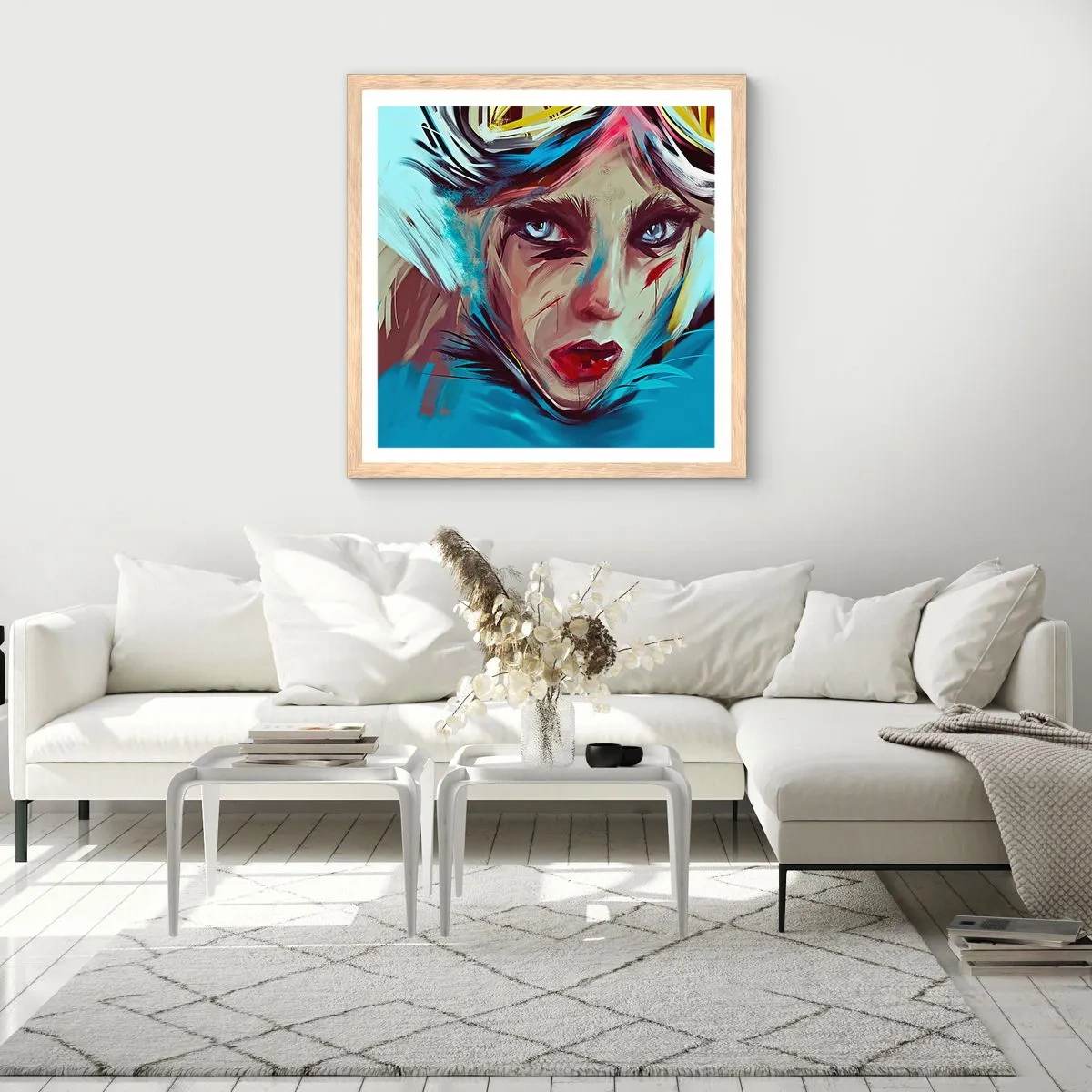 Affisch i ram av ljusek - Vägkämpe - 40x40 cm