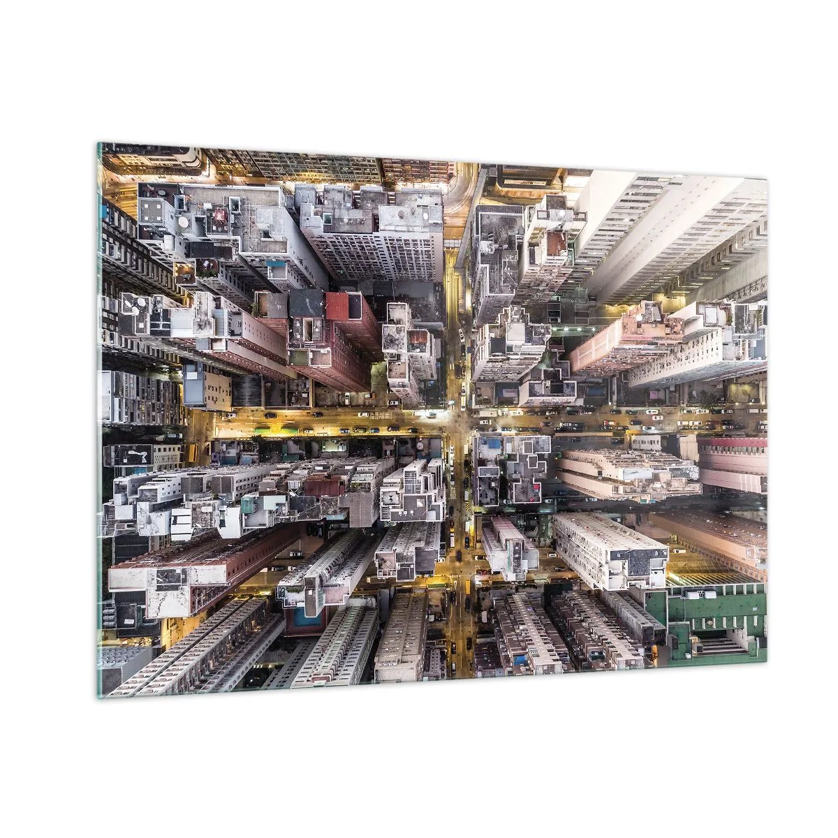 Glastavla - Bild på glas - Hälsningar från Hongkong - 100x70 cm