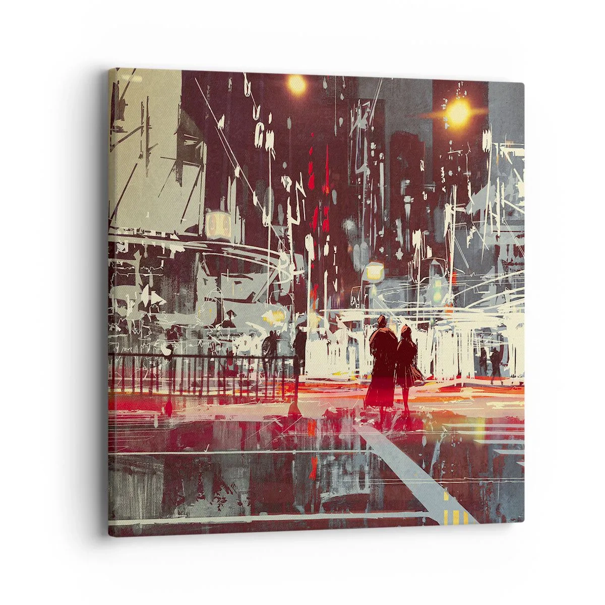 Canvastavla - Bild på duk - Storstads passage - 40x40 cm