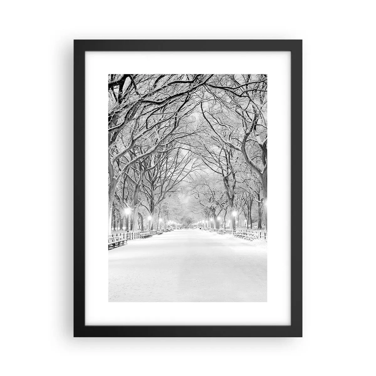 Affisch i svart ram - De fyra årstiderna - vinter - 30x40 cm