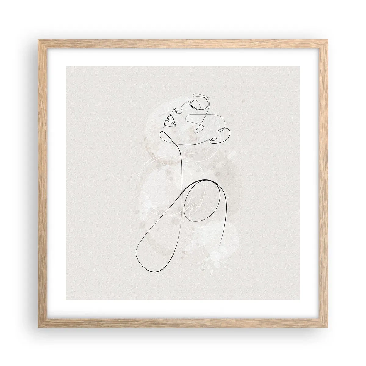 Affisch i ram av ljusek - Skönhetens spiral - 50x50 cm