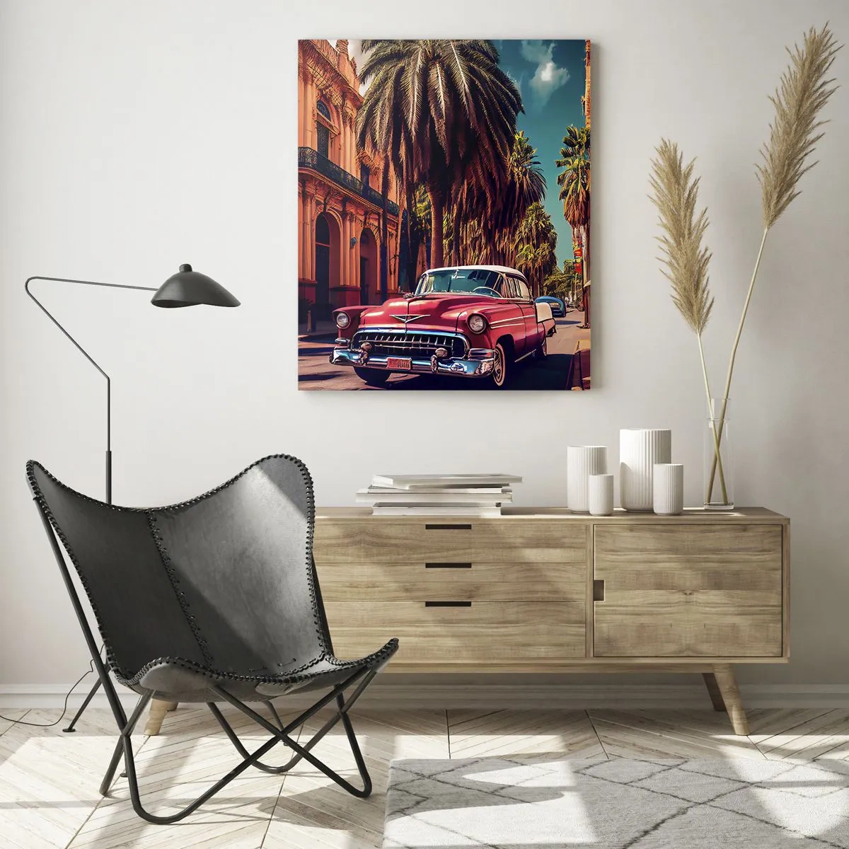 Glastavla - Bild på glas - Fortfarande i Havanna - 50x70 cm