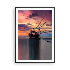 Affisch i svart ram - Exotisk kväll - 70x100 cm