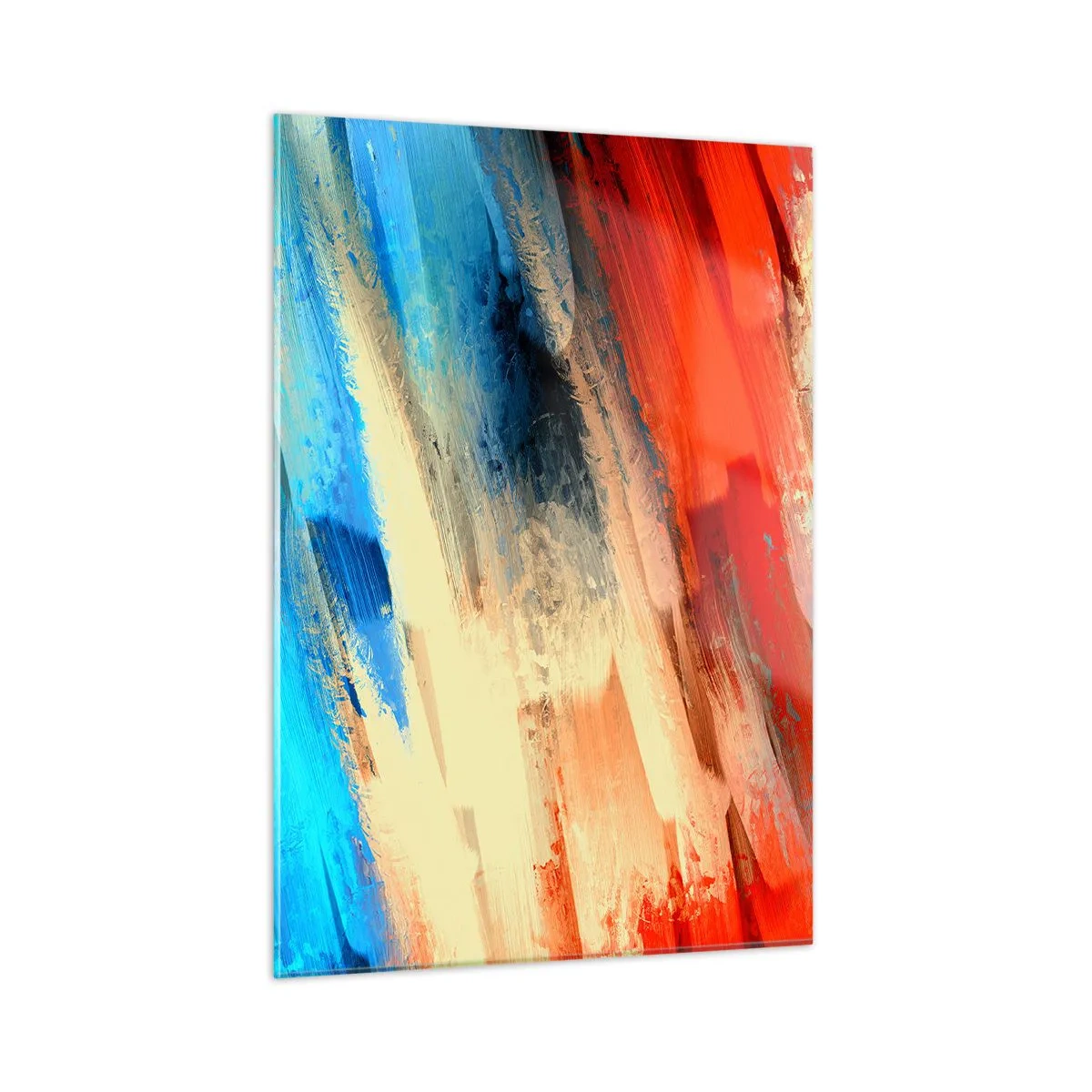 Glastavla - Bild på glas - Färgkaskad - 50x70 cm