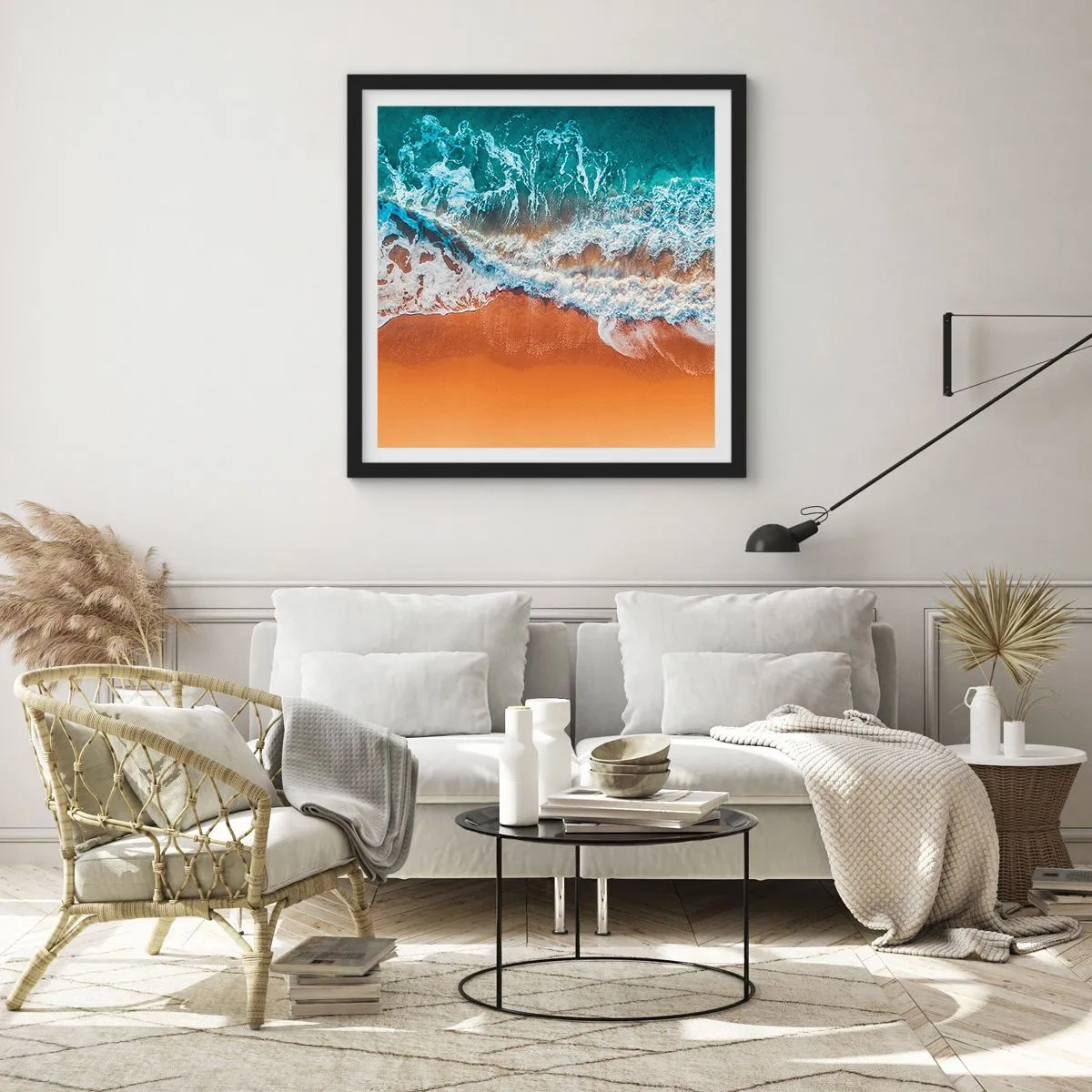 Affisch i svart ram - Alltid i par - 40x40 cm