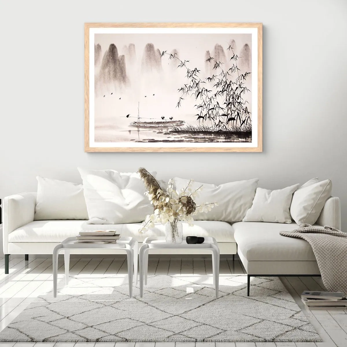 Affisch i ram av ljusek - Risfältens tystnad - 40x30 cm