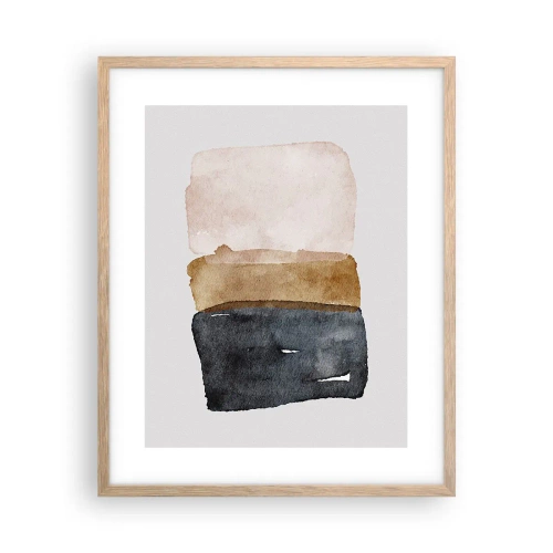 Affisch i ram av ljusek - Komposition av jordens färger - 40x50 cm