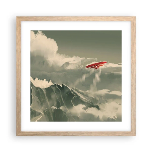 Affisch i ram av ljusek - Orädd pionjär - 40x40 cm