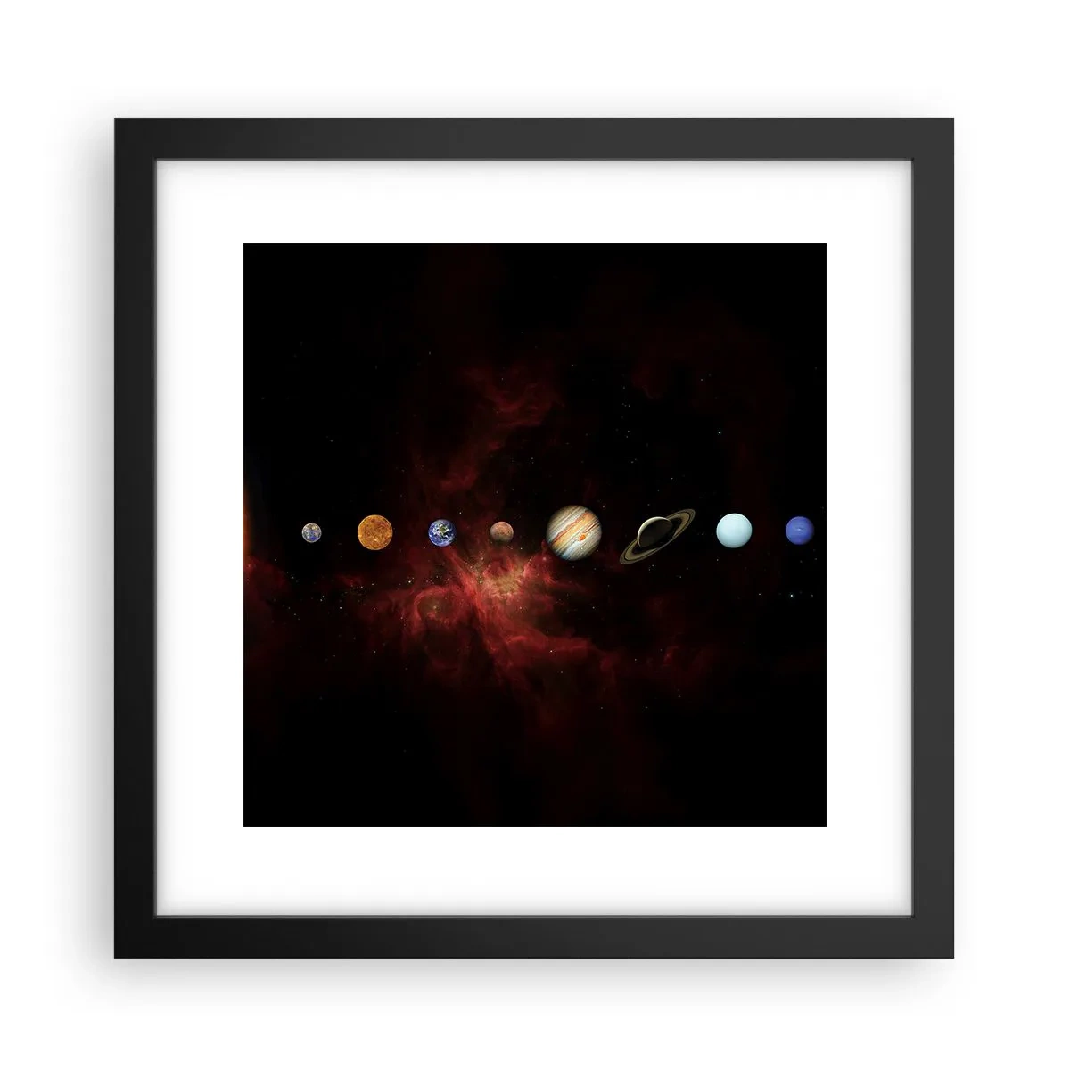 Affisch i svart ram - Vårt grannskap - 30x30 cm