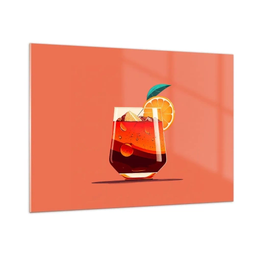 Glastavla - Bild på glas - Sommarens förfriskning - 100x70 cm