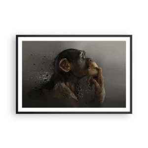 Affisch i svart ram - Säkert en tänkare - 91x61 cm