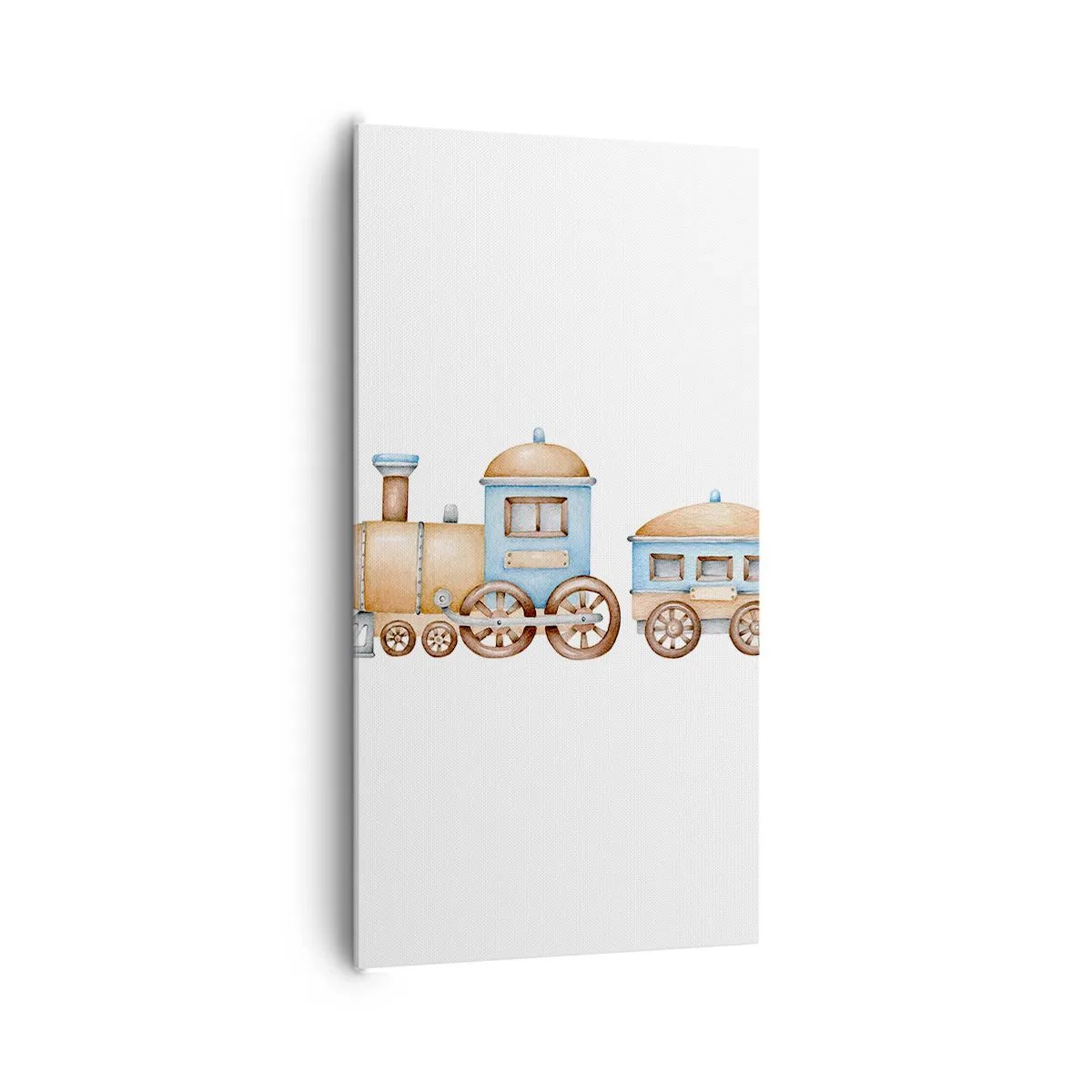 Canvastavla - Bild på duk - Stående vid stationen... - 65x120 cm