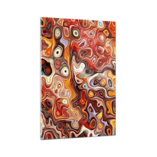 Glastavla - Bild på glas - Om nötterna löstes upp i honung - 70x100 cm