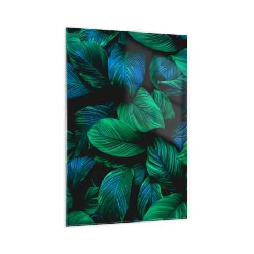 Glastavla - Bild på glas - I gröna folkmassan - 70x100 cm