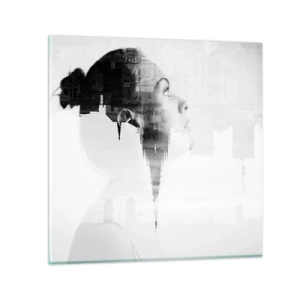 Glastavla - Bild på glas - På rutans båda sidor - 60x60 cm