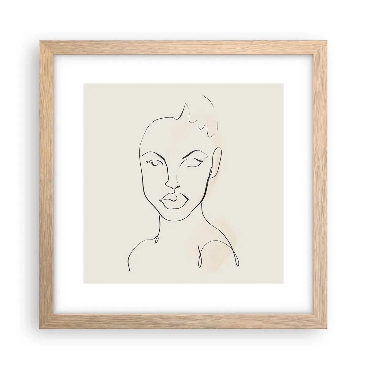 Affisch i ram av ljusek - Sensualitetens kontur - 30x30 cm