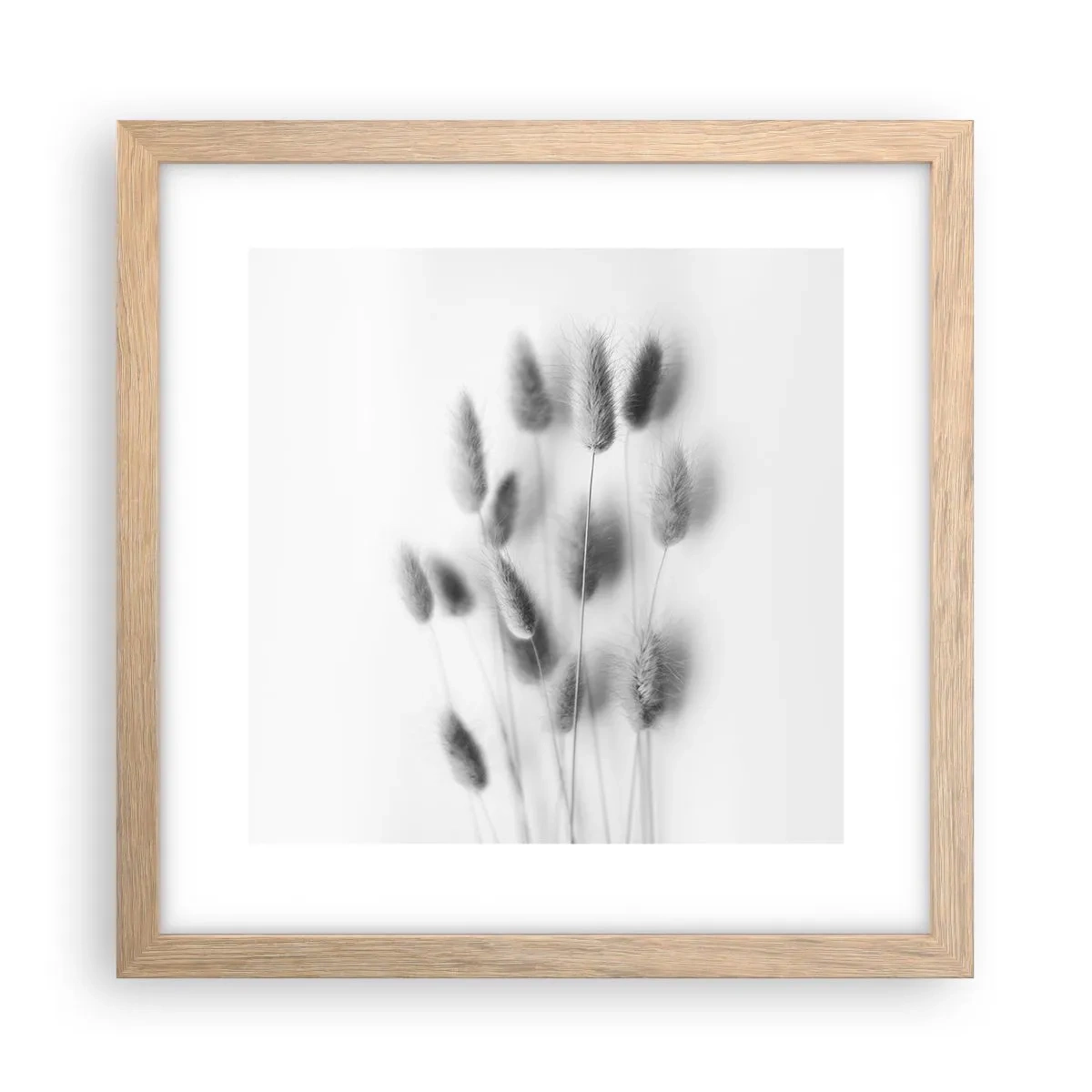 Affisch i ram av ljusek - Fluffigt gräs - 30x30 cm