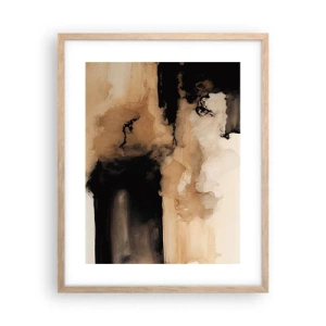 Affisch i ram av ljusek - Intrigerande abstraktion - 40x50 cm