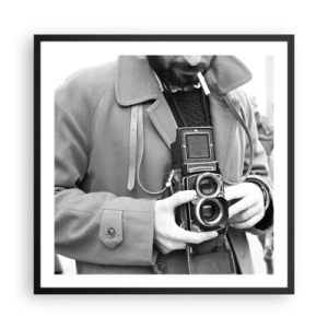 Affisch i svart ram - I retrostil - 60x60 cm