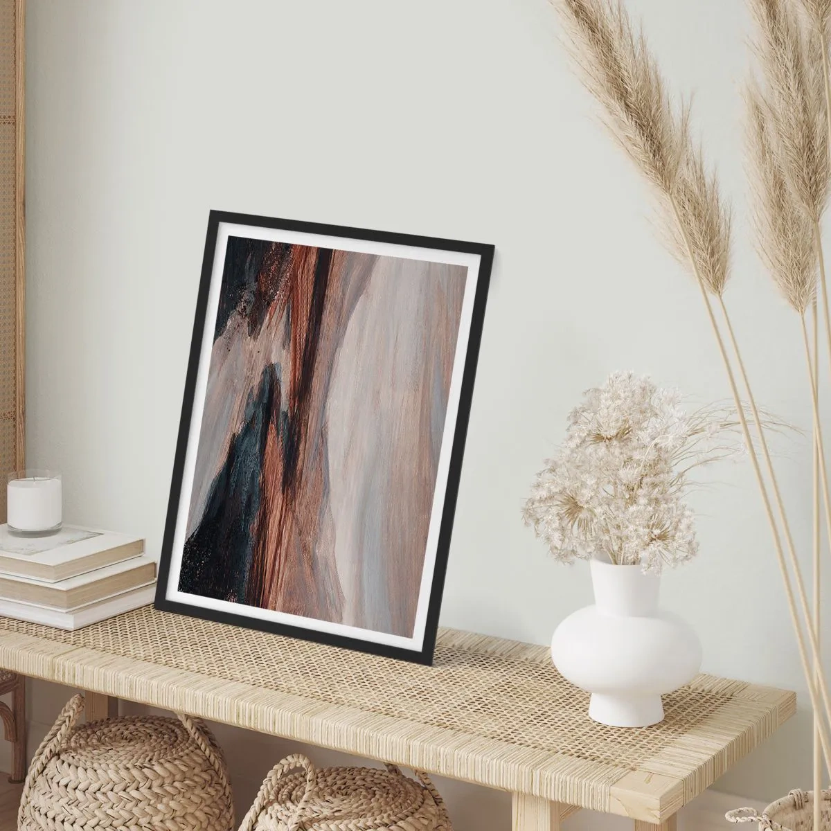 Affisch i svart ram - Fridfull dal - 30x40 cm