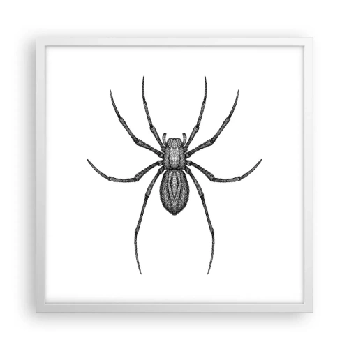 Affisch i vit ram - Oroväckande precision - 50x50 cm