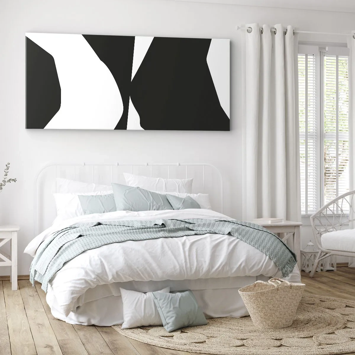 Canvastavla - Bild på duk - Positiv-negativ - 100x40 cm