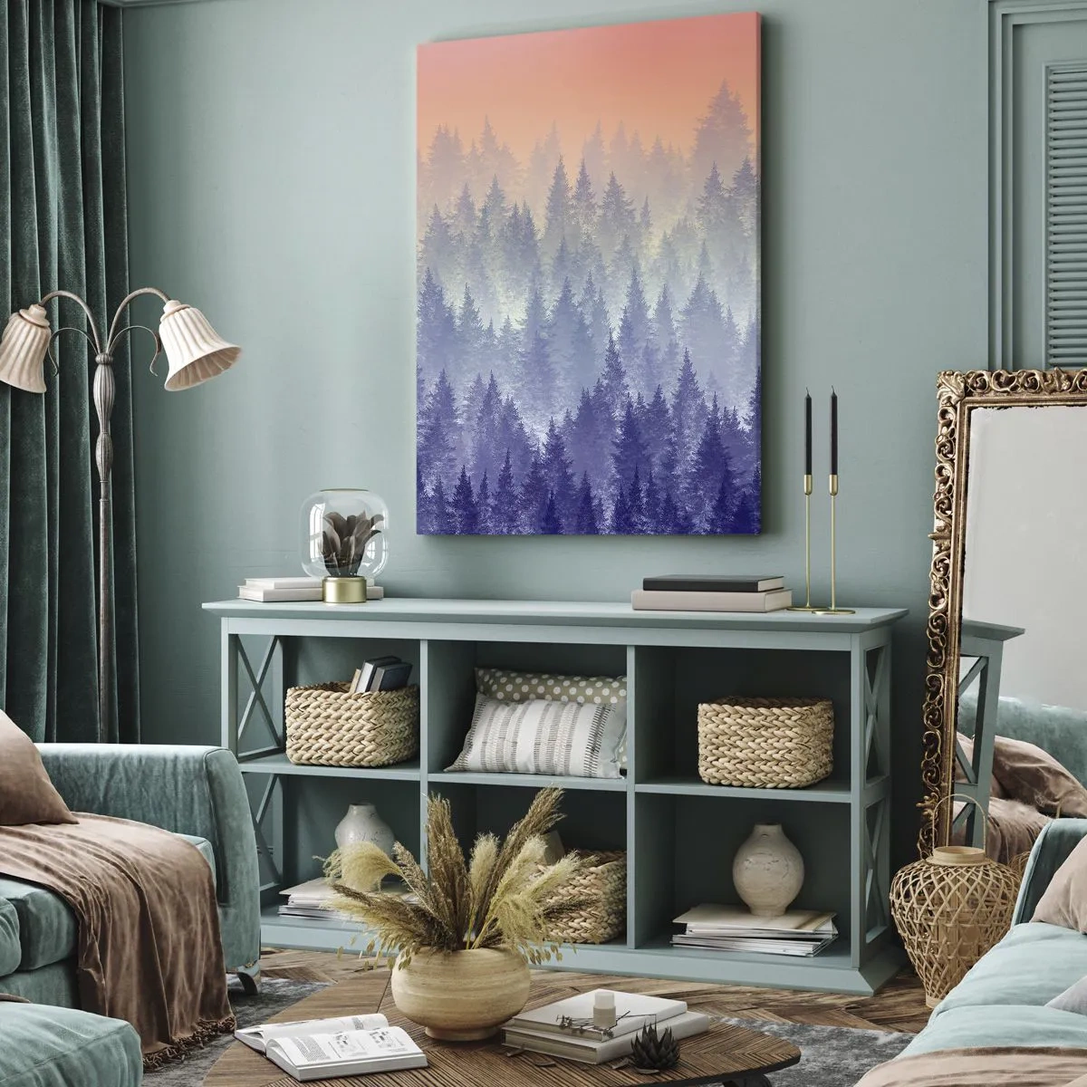 Canvastavla - Bild på duk - Högt, högre, upp till himlen - 50x70 cm