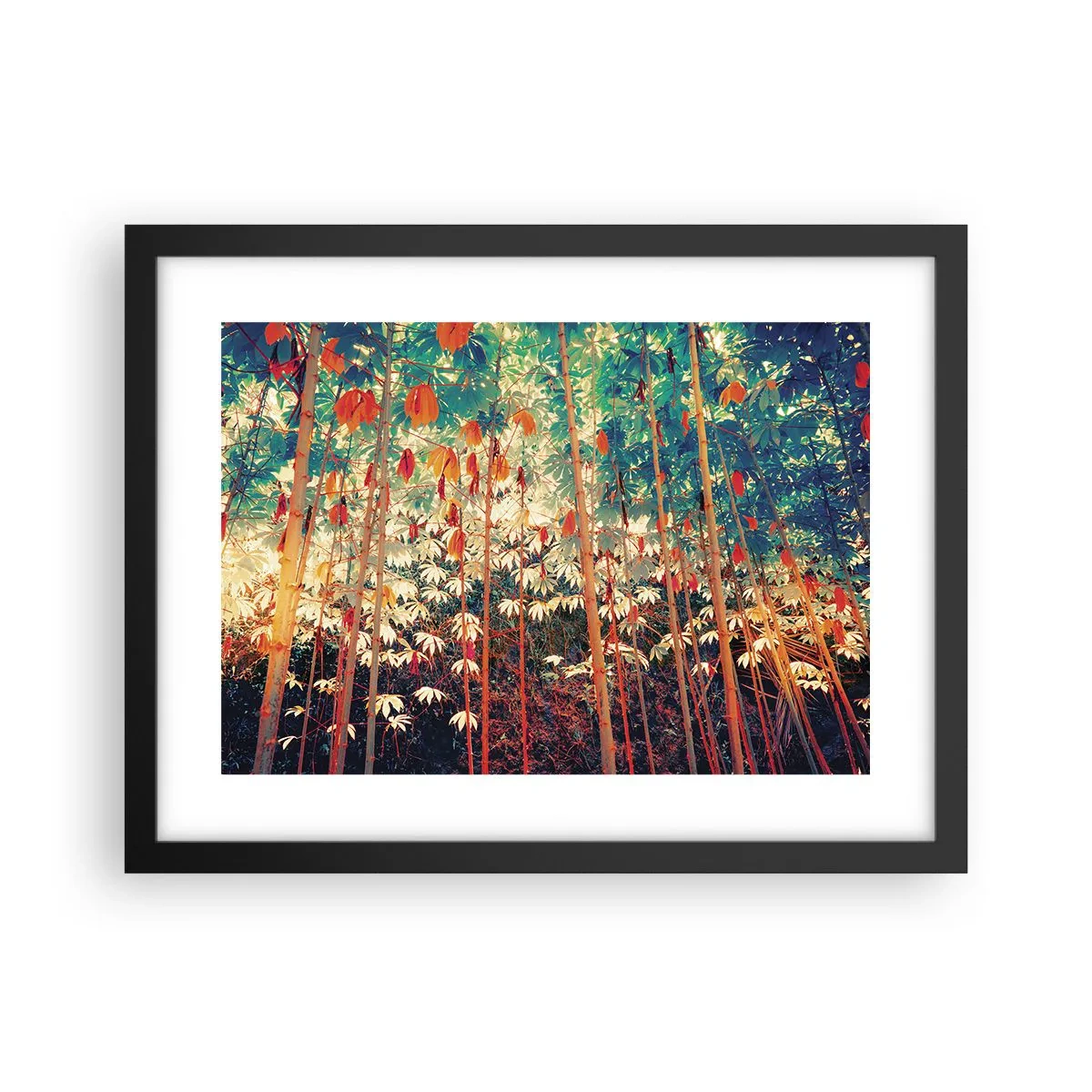 Affisch i svart ram - Lövbladens hemlighetsfulla liv - 40x30 cm