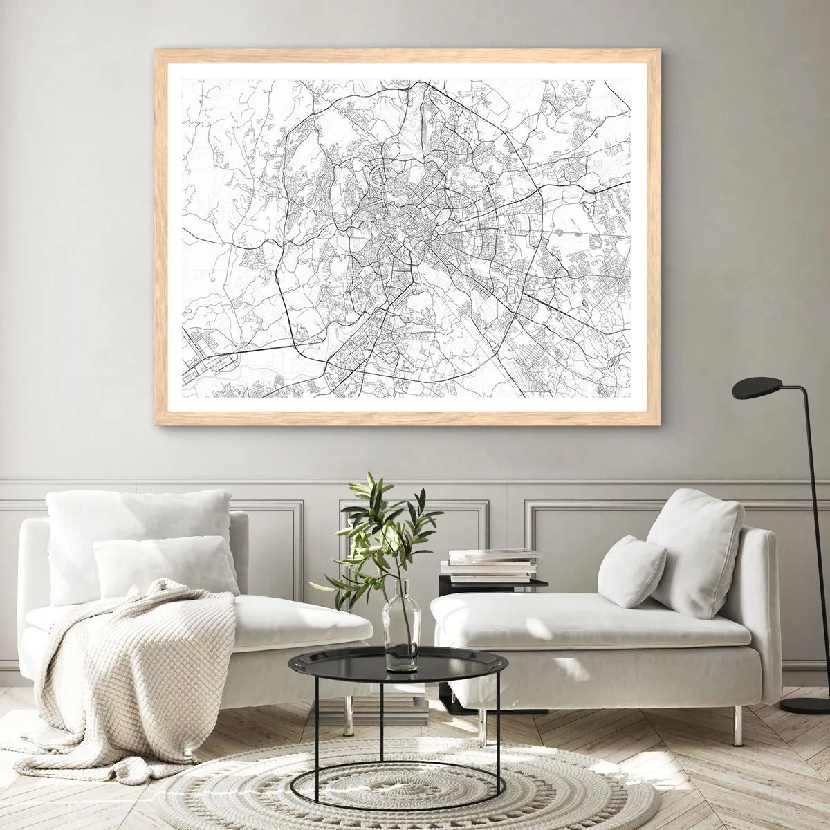 Affisch i ram av ljusek - Romersk ring - 40x30 cm