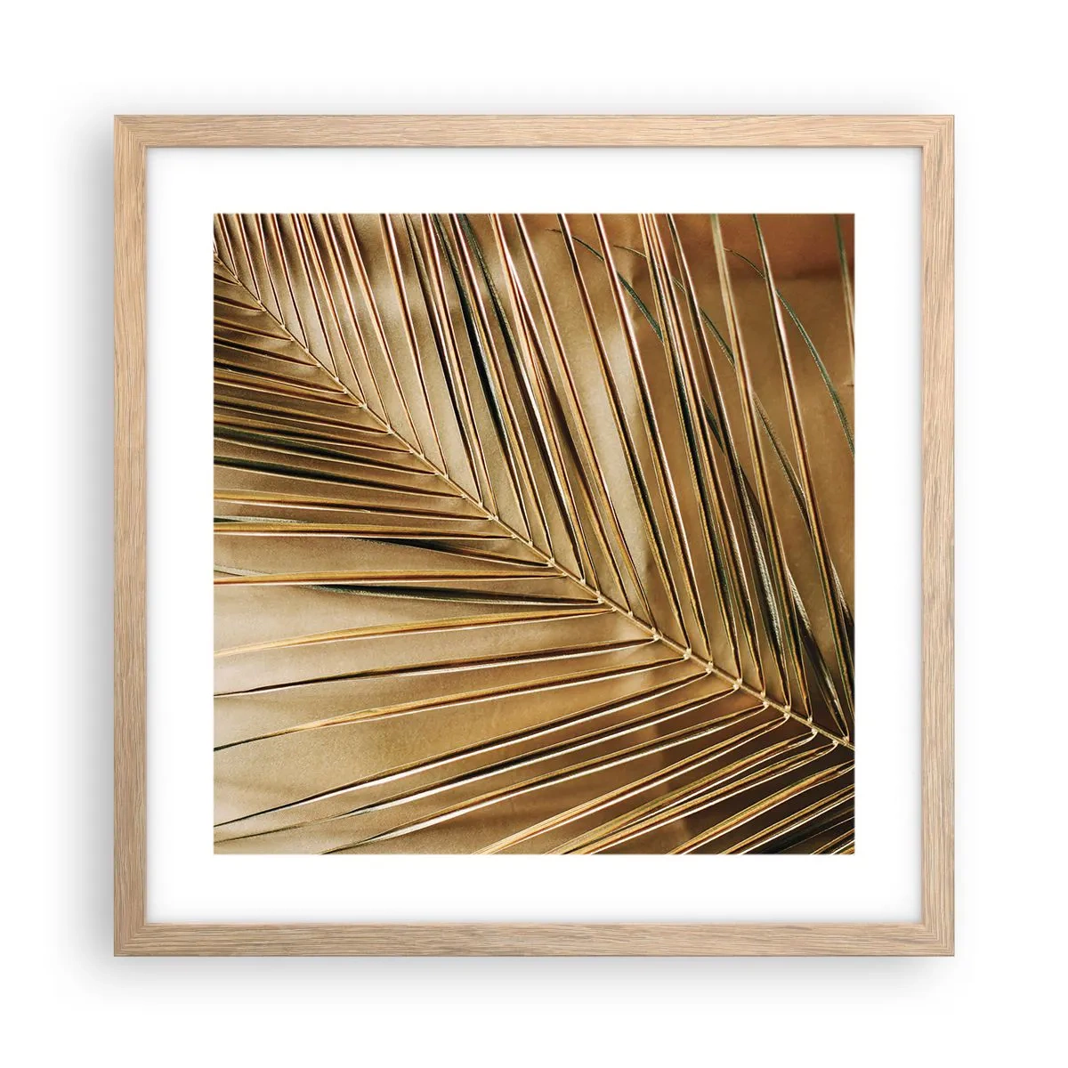 Affisch i ram av ljusek - Naturlig pelargång - 40x40 cm