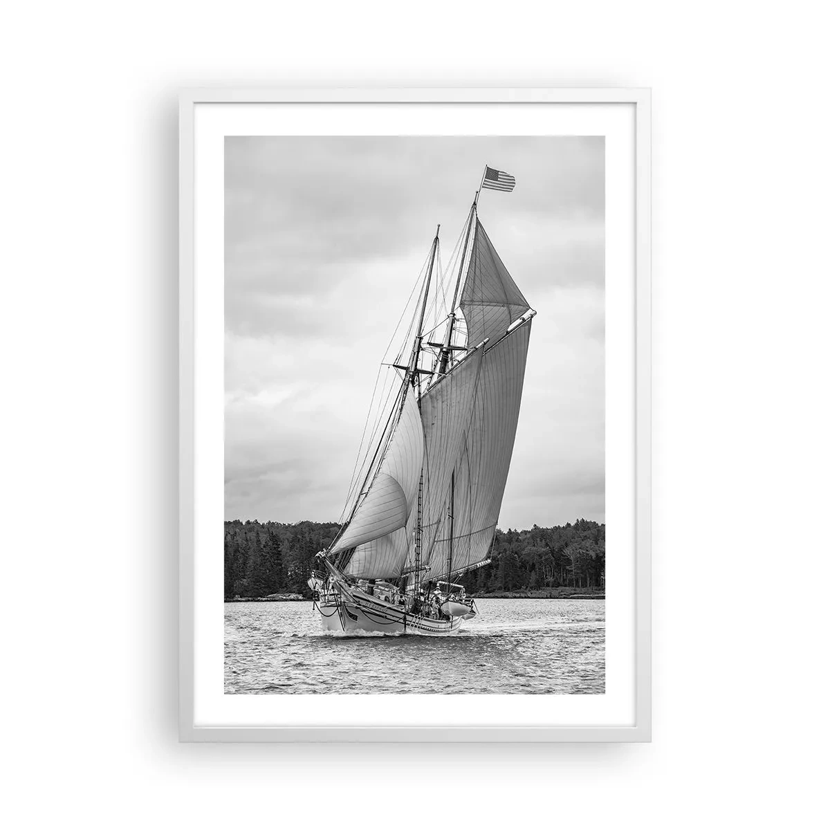 Affisch i vit ram - Vindens bröder - 50x70 cm