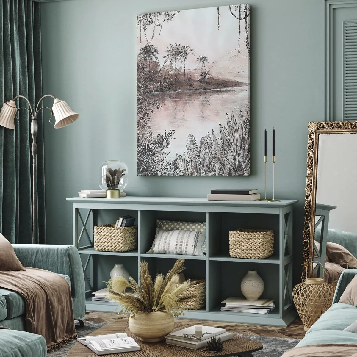 Canvastavla - Bild på duk - En upptäcktsresandes dagbok från 1800-talet - 65x120 cm