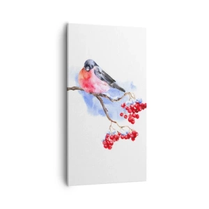 Canvastavla - Bild på duk - Vinter i färger - 55x100 cm