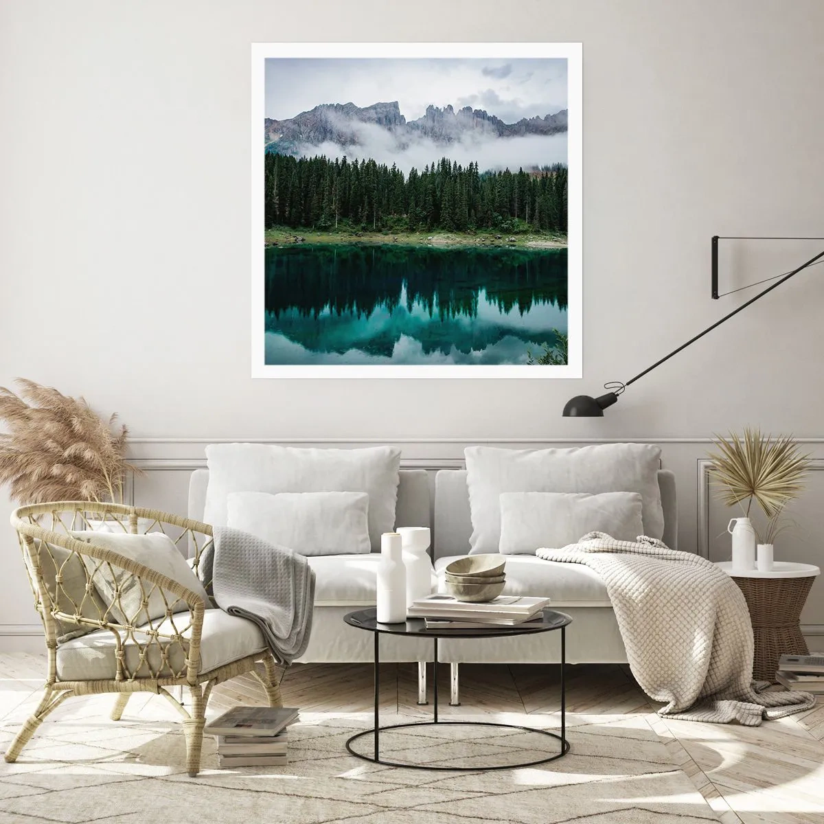 Affisch - Tyst, tyst, väck inte sovande vatten... - 60x60 cm