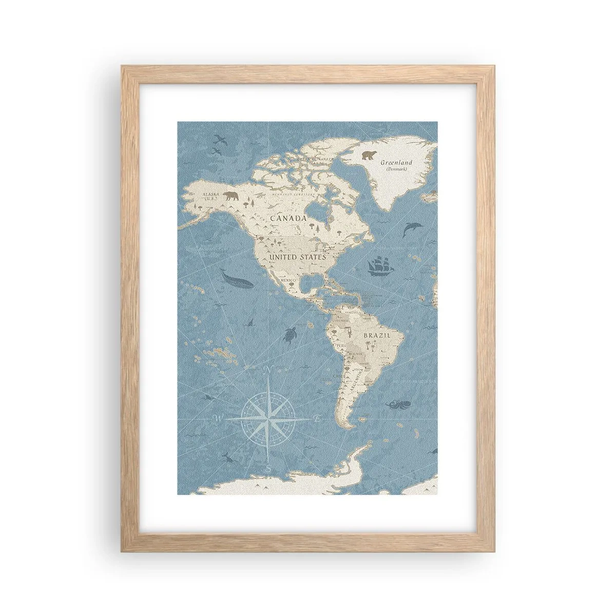 Affisch i ram av ljusek - En värld inom räckhåll - 30x40 cm